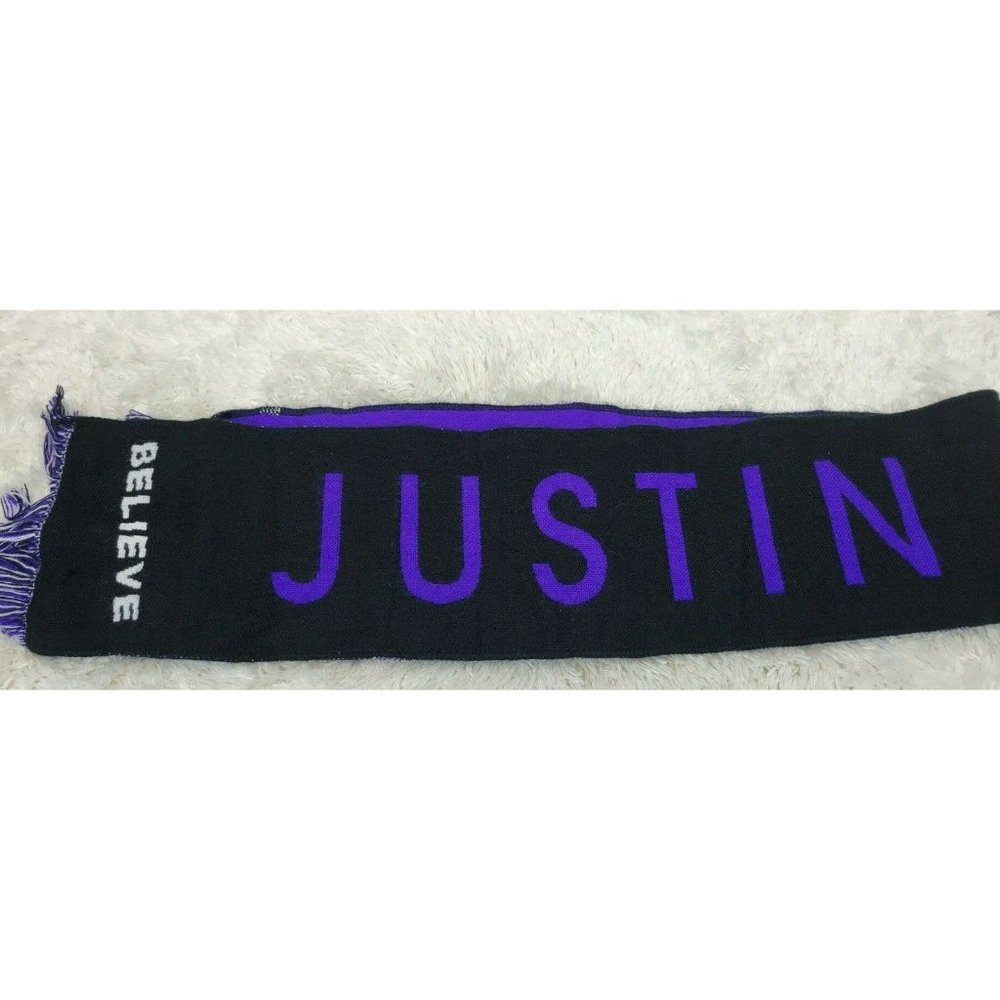 Justin Bieber Believe Concert Scarf Black Purple